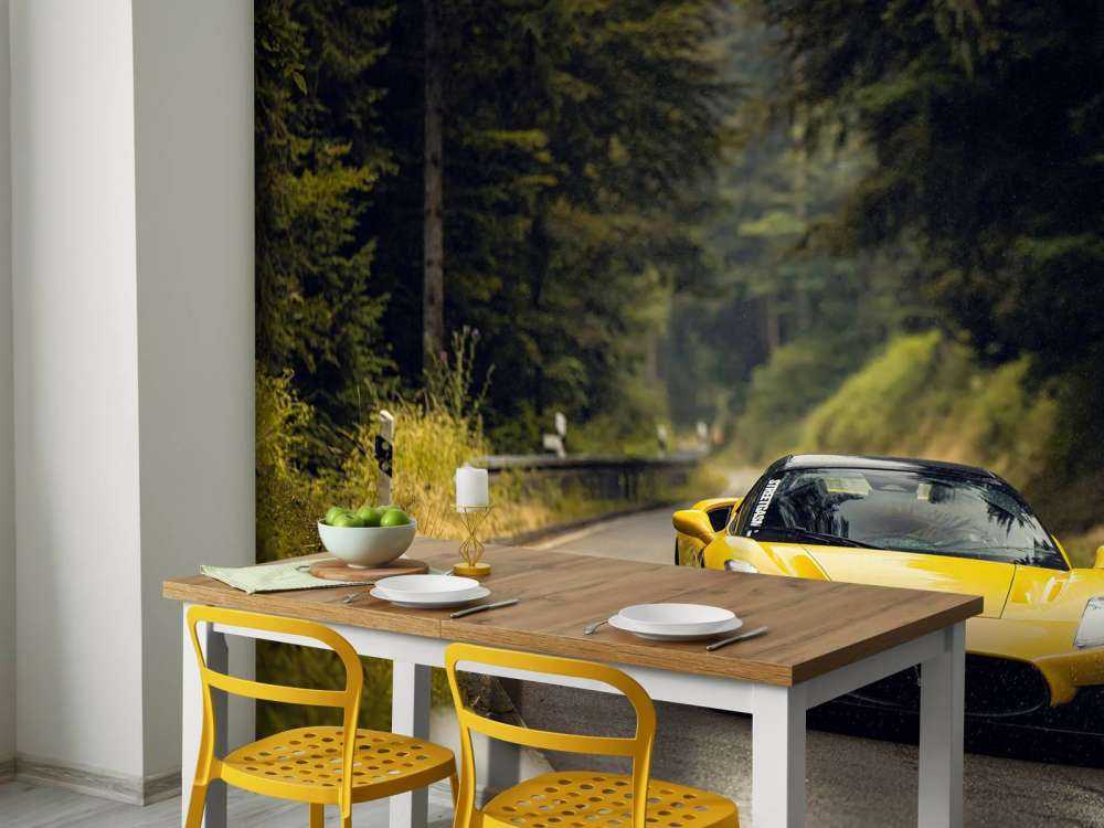 Maserati dans la forêt verte