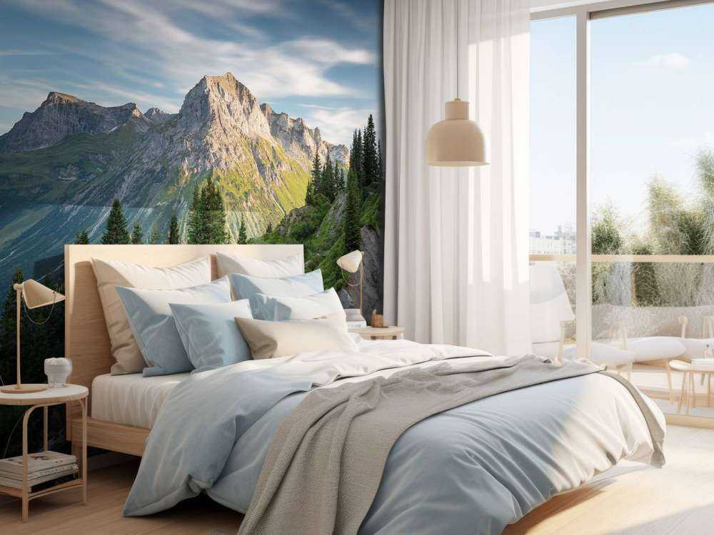 Soleil du soir sur les sommets alpins