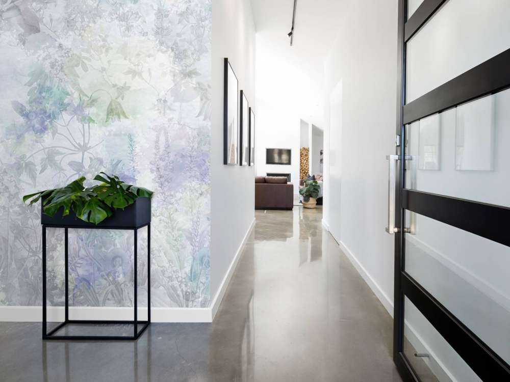 Jardin aquarelle violet