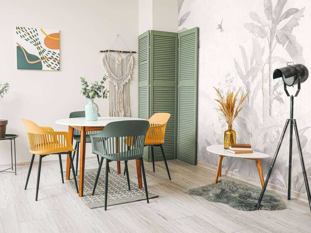 Jungle tropicale avec des colibris.