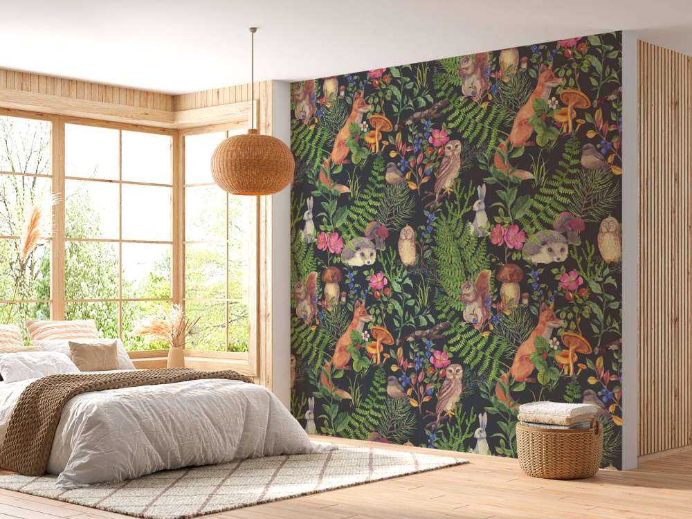 Motif de forêt sombre