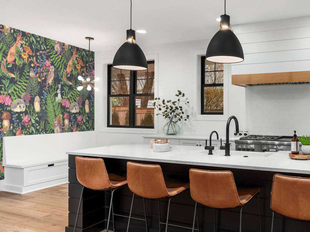 Motif de forêt sombre