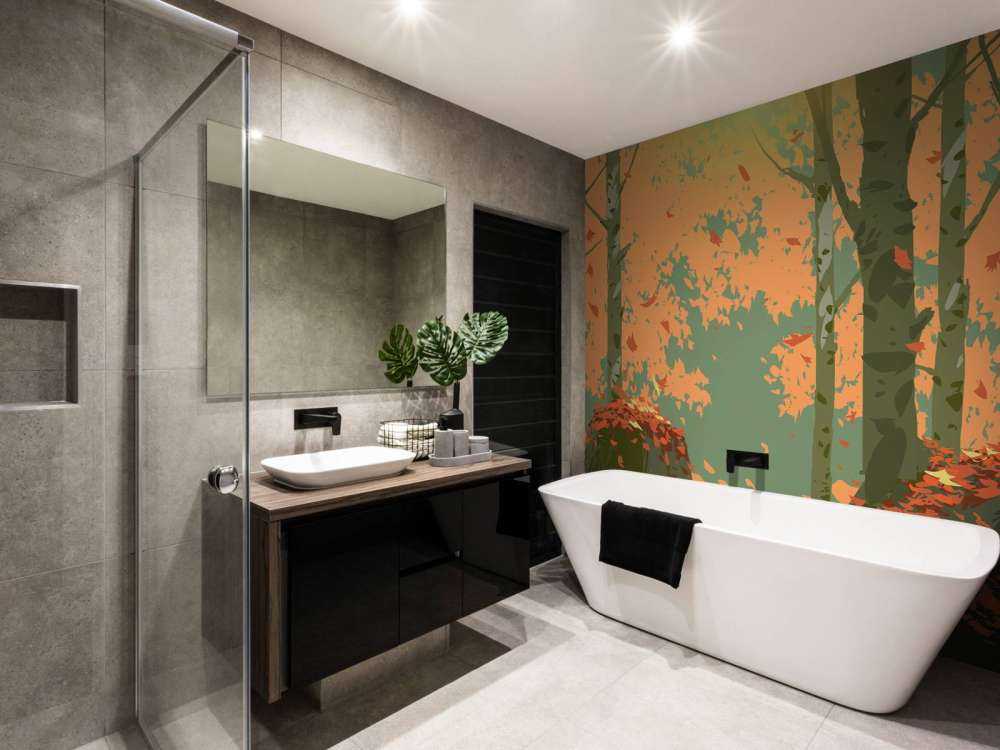 Illustration d'une forêt d'automne