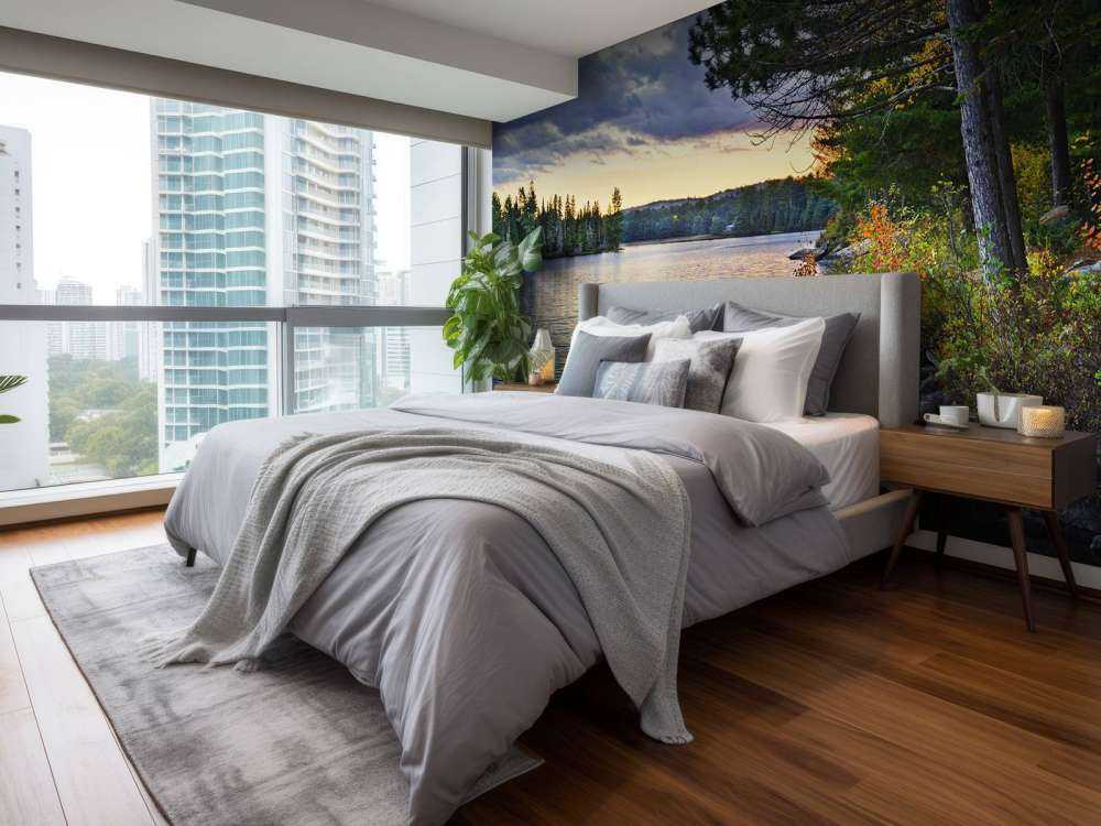 Coucher de soleil sur le lac