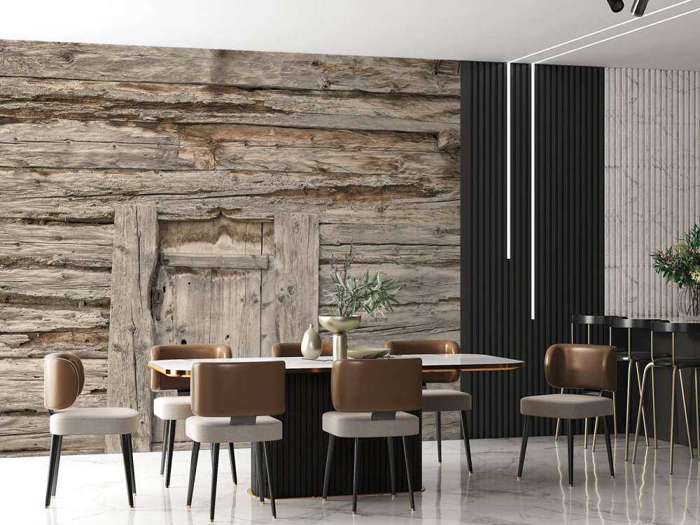 Étagères beiges avec porte