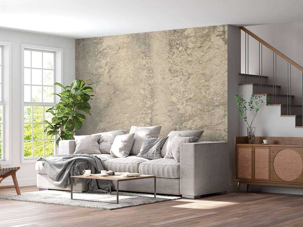 Mur de roche beige