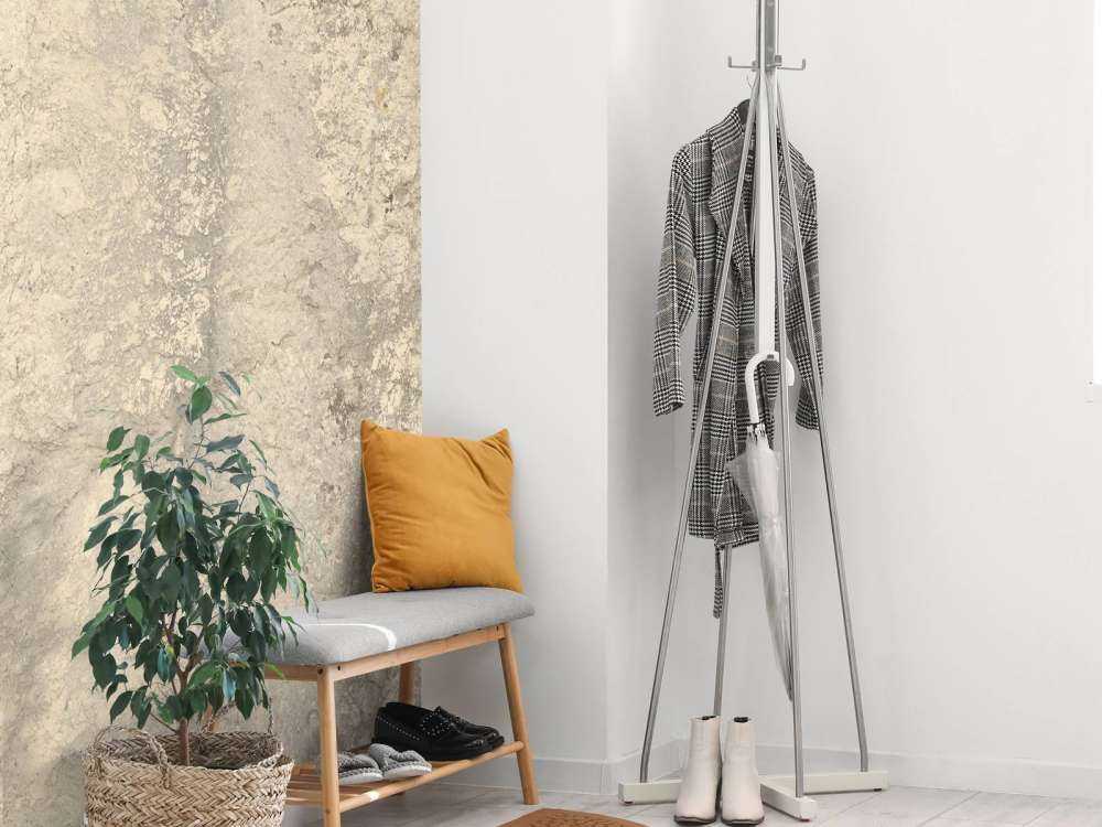 Mur de roche beige