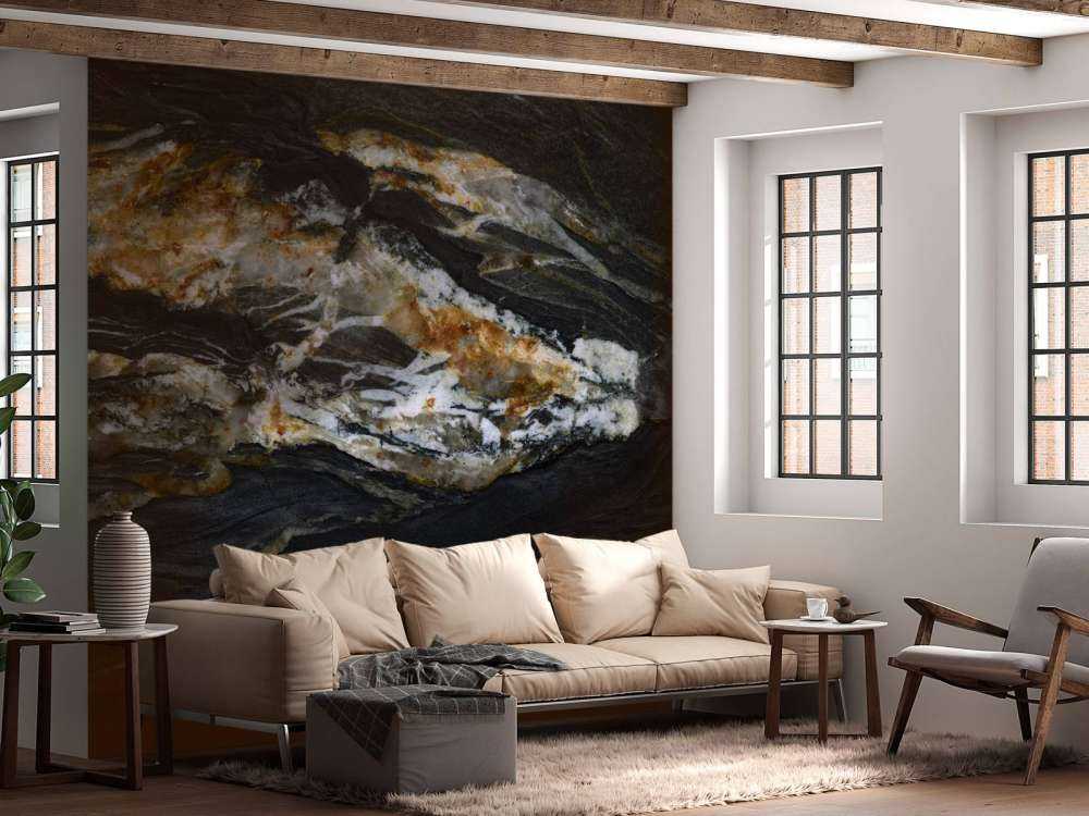 Marbre noir avec relief