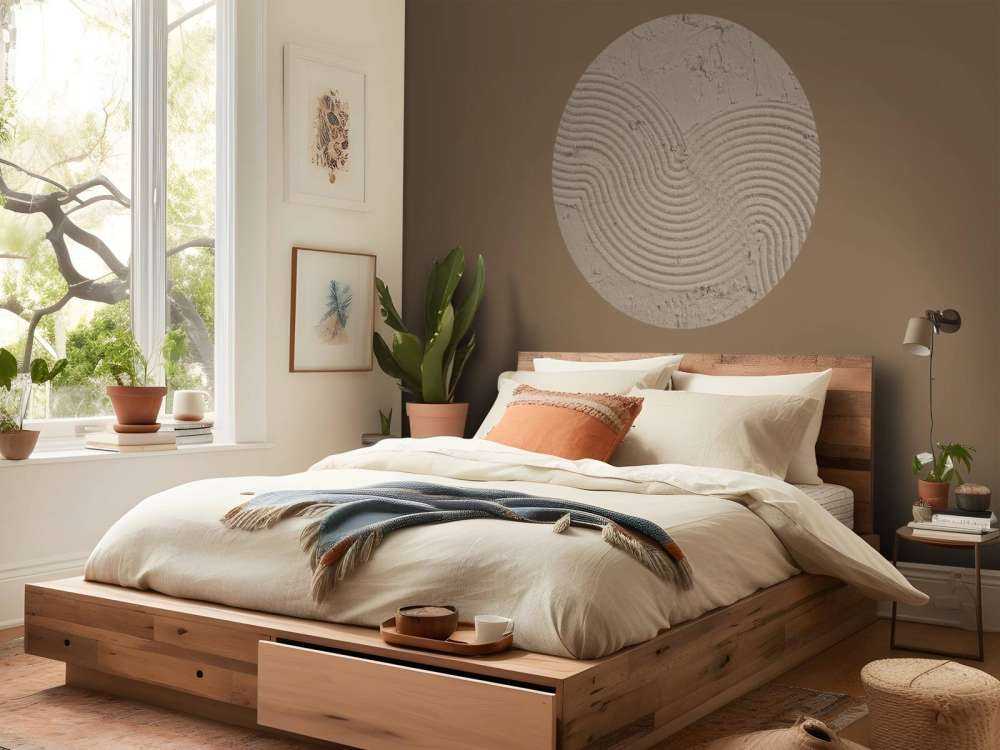 Lignes et structures organiques en taupe