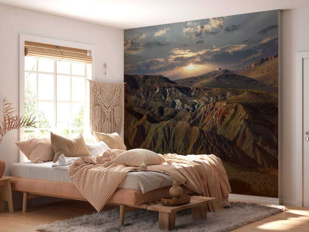 Coucher de soleil dans les montagnes