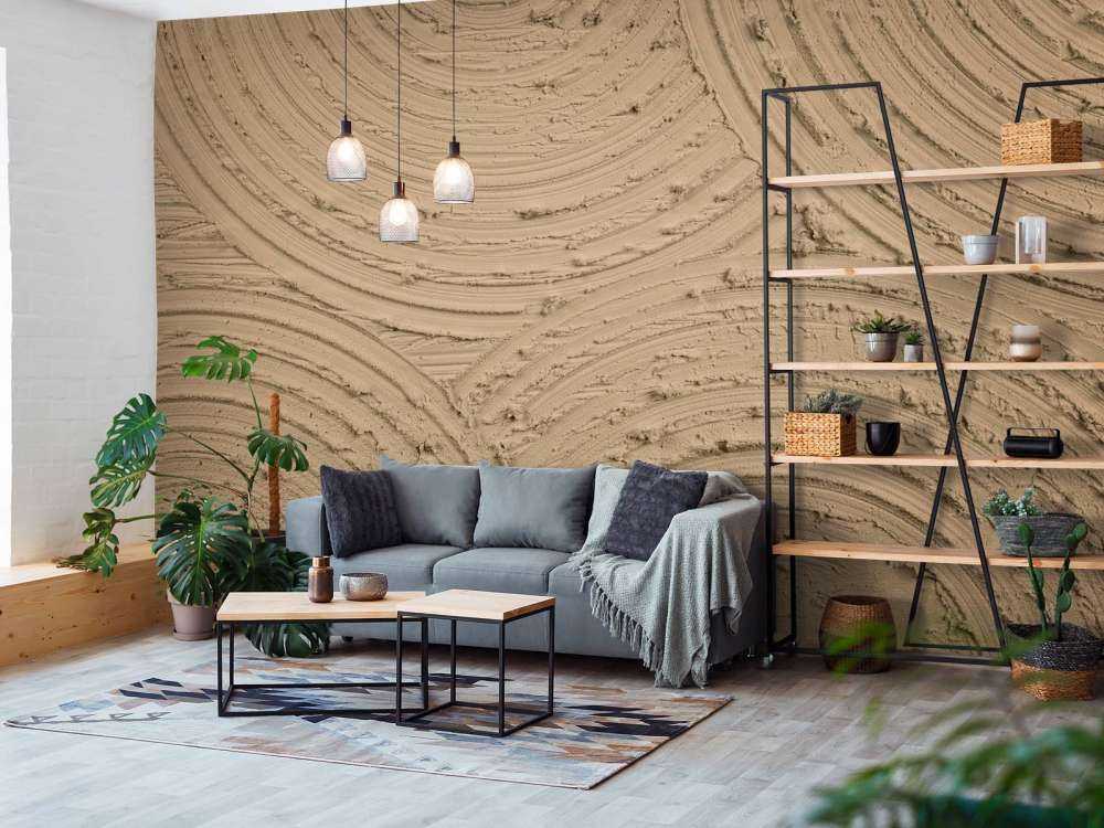 Cercles Zen avec structure en brun doré