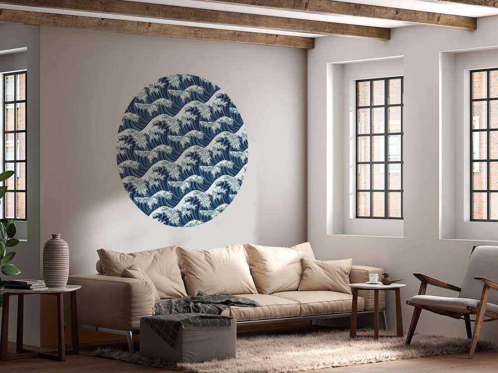 Vagues bleues et sauvages