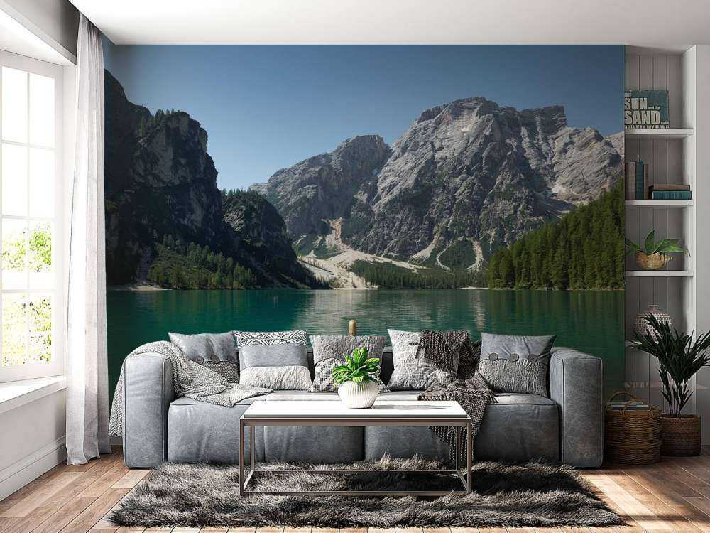 Le Lago di Braies depuis un bateau