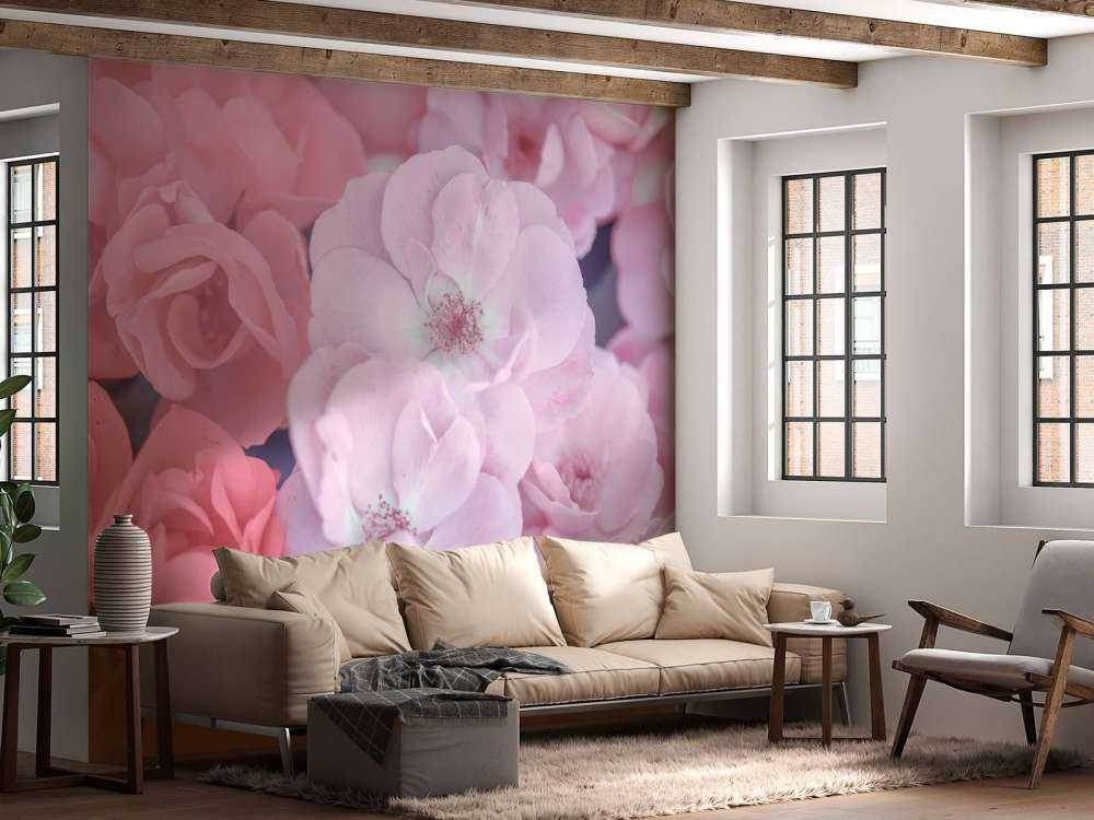 Fleurs roses bordeaux