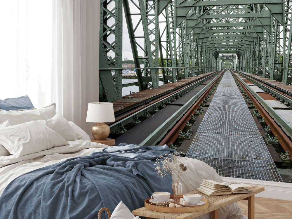 Pont ferroviaire monumental De Hef à Rotterdam  