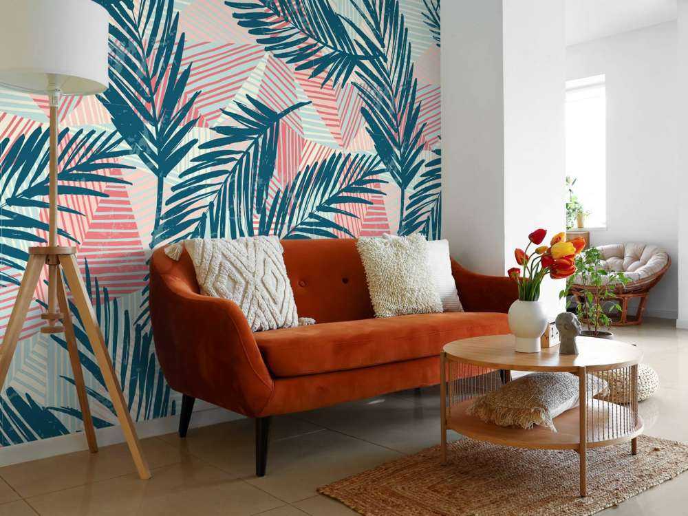 Feuilles de palmier abstraites