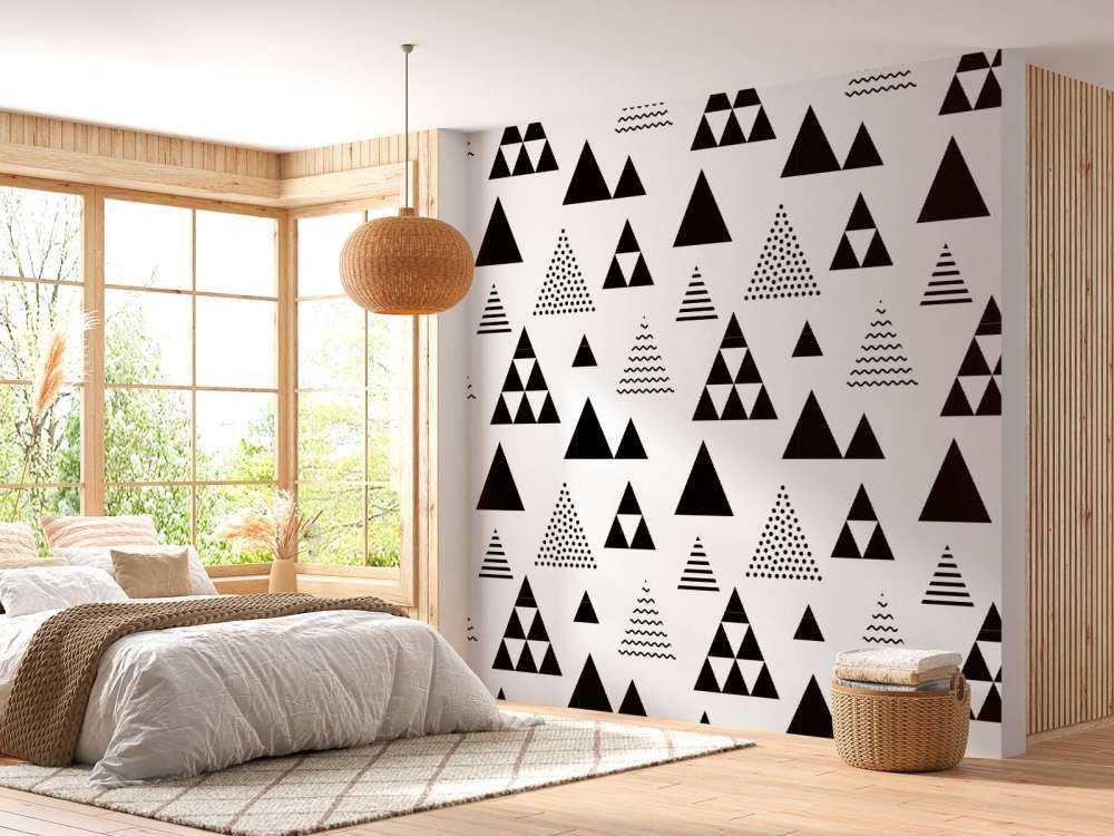 Triangles en noir et blanc