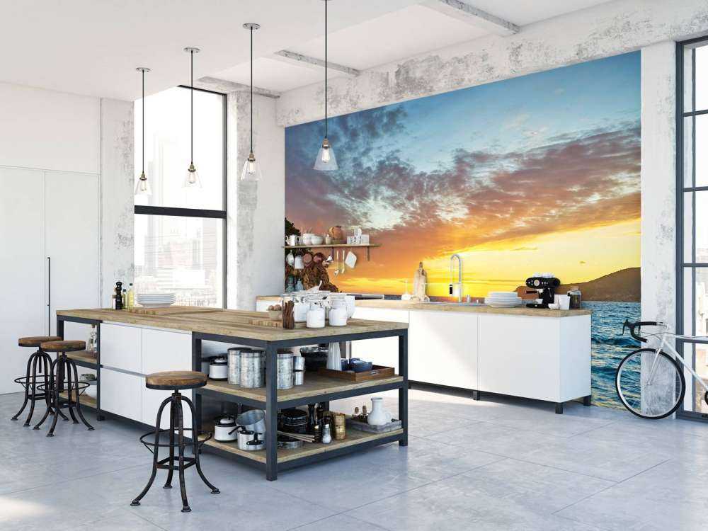 Coucher de soleil sur une île