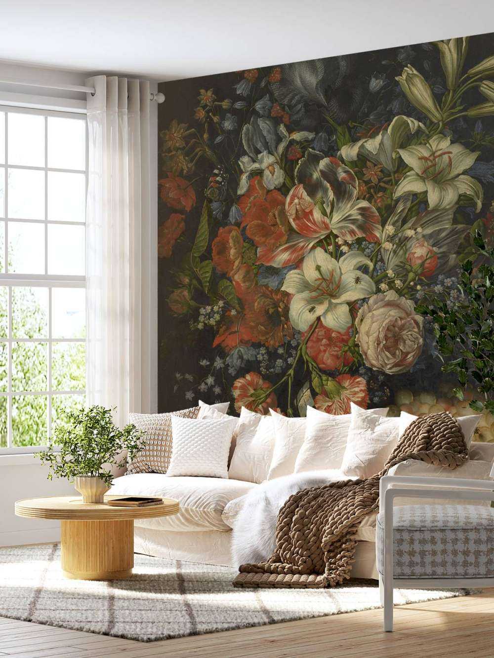 Nature morte avec des fleurs et des fruits
