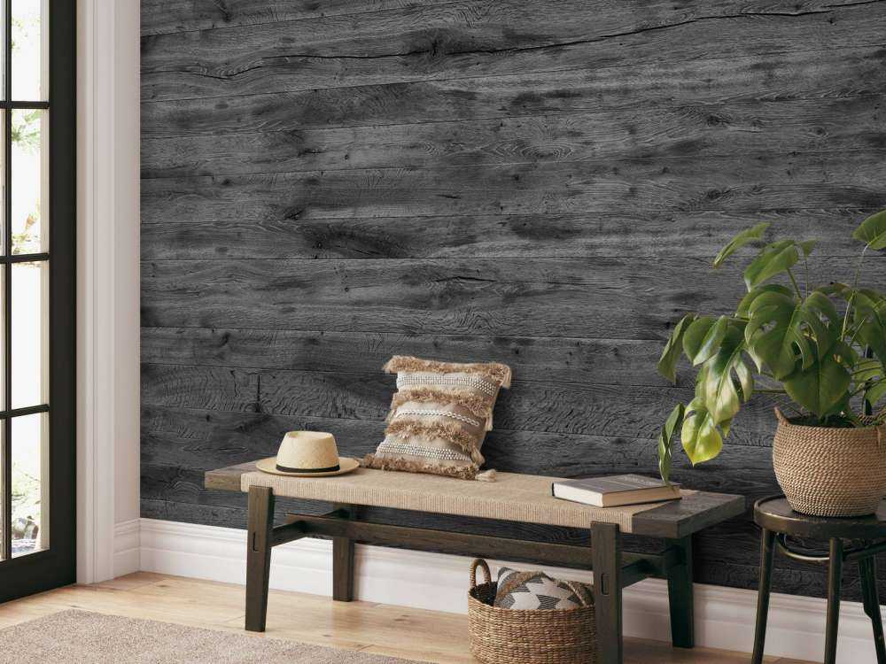 Planches de bois gris