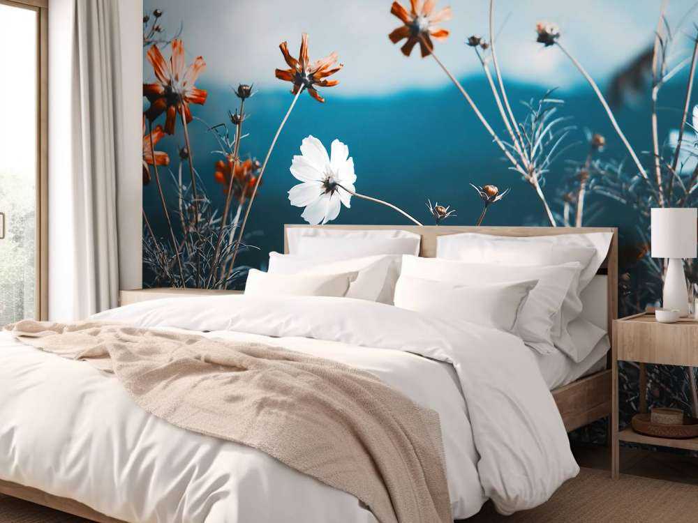 Le cosmos fleurit dans les champs