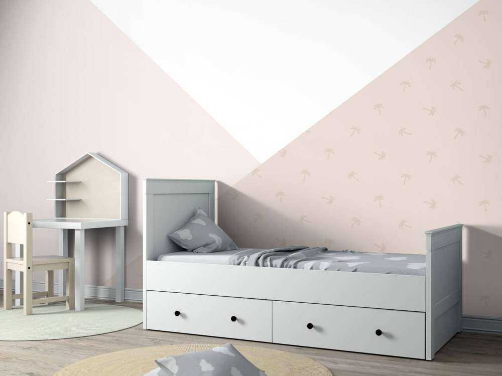 Triangles roses avec palmiers