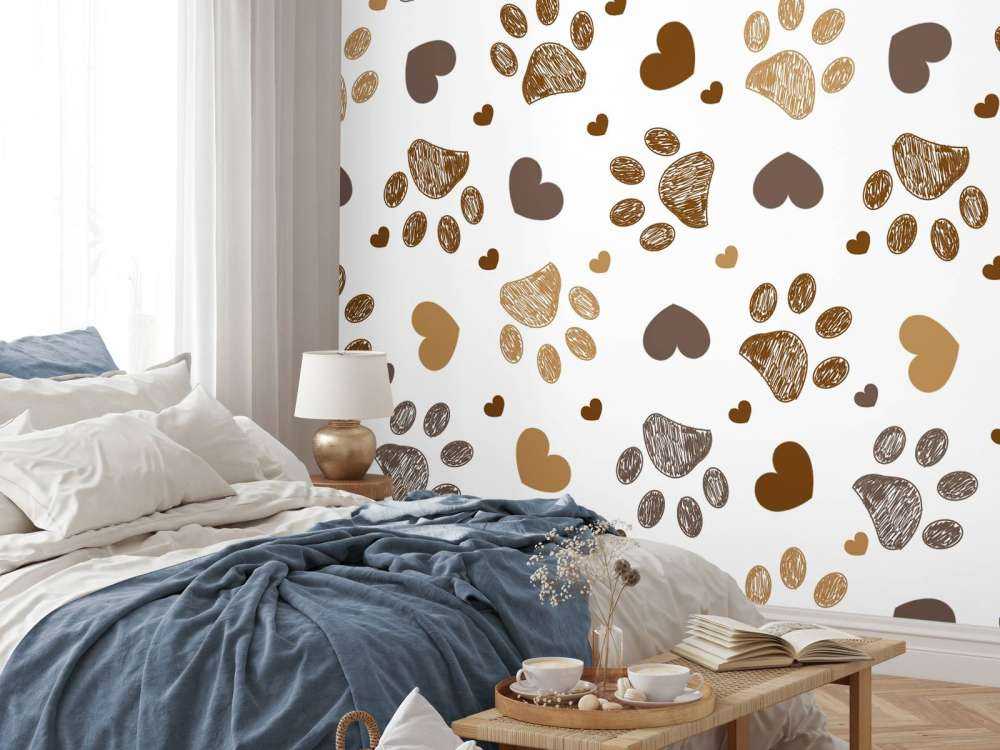 Pieds de chiens bruns