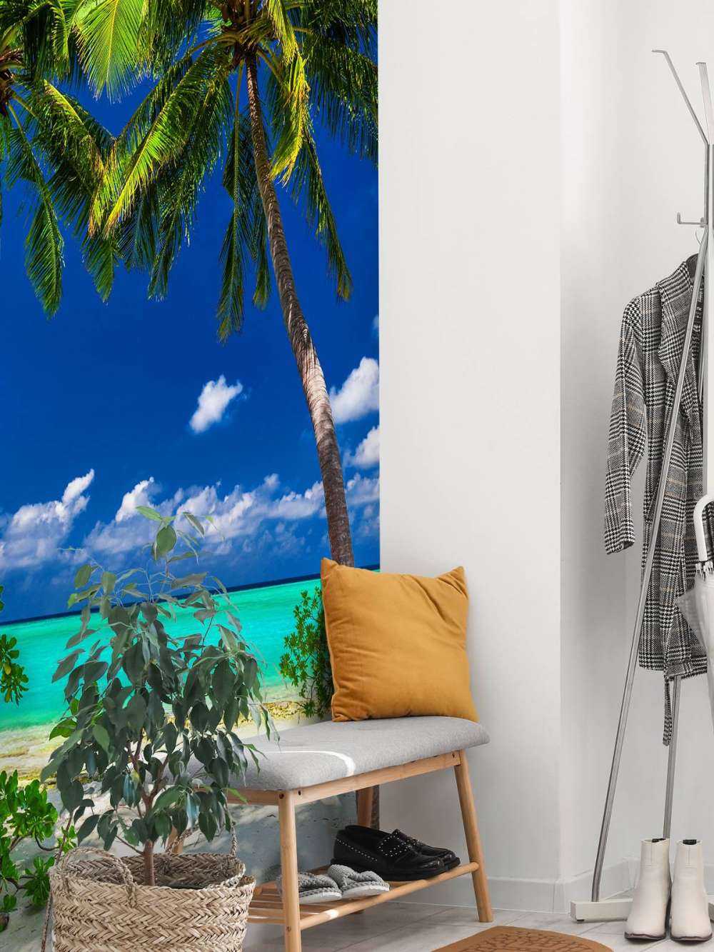 Palmiers sur une île