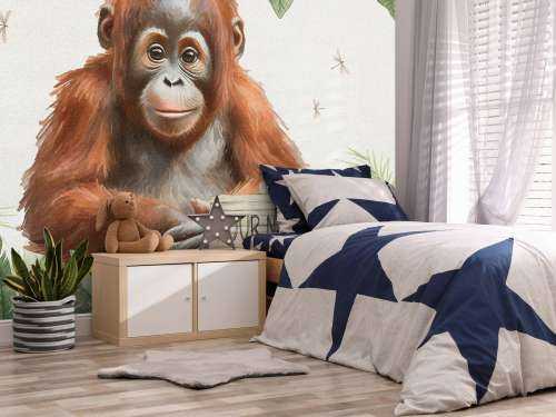 Jeune orang-outan dans la jungle