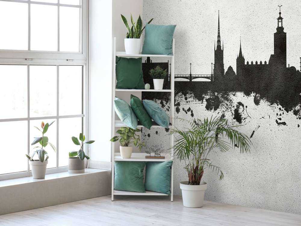Aquarelle skyline, Stockholm
