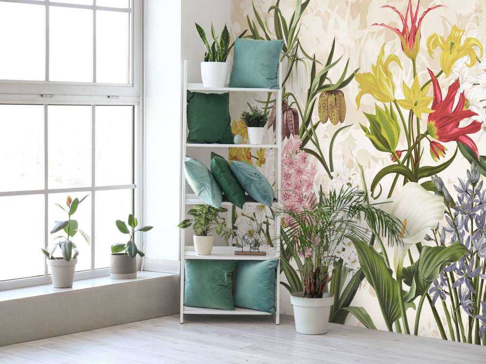 Fleurs de Printemps - Beige Miel Chaud