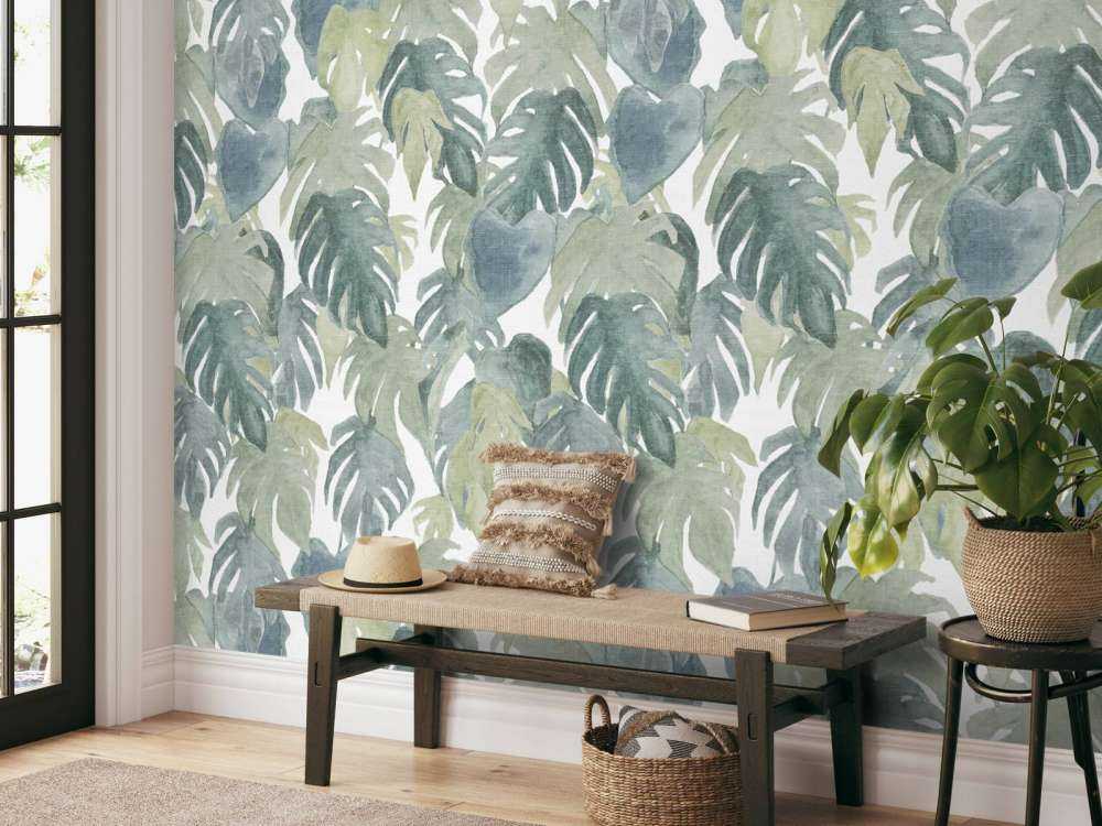 Palmiers tropicaux à l'aquarelle