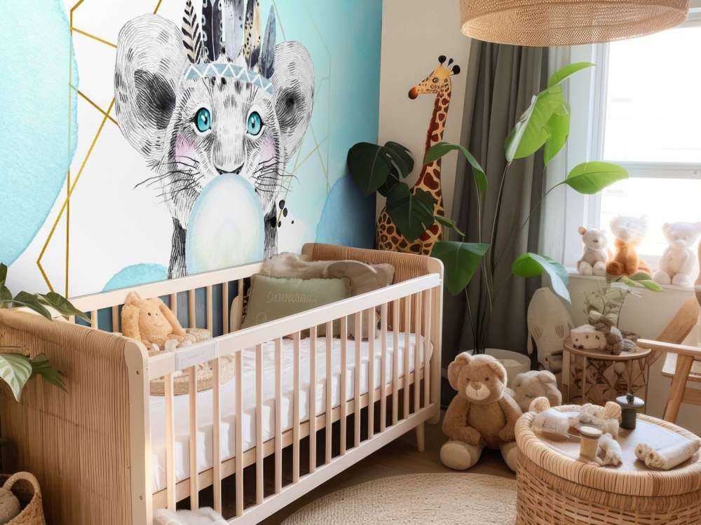 Lionceau indien et bulle de chewing-gum