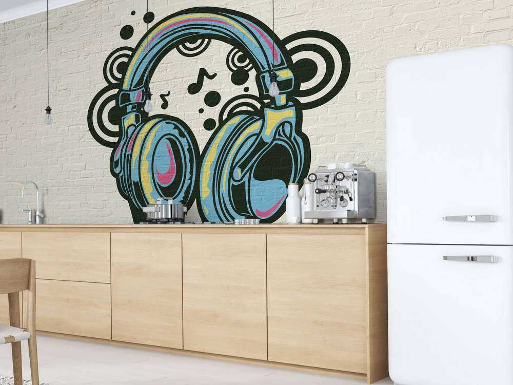 Casque d'écoute graffiti