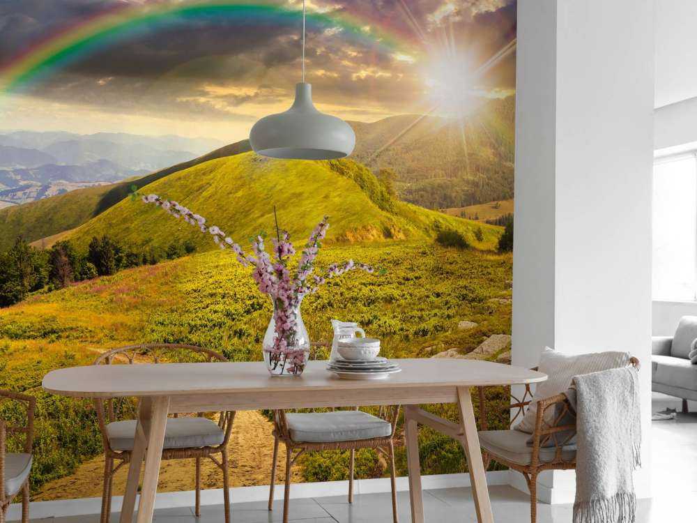 Montagnes au coucher du soleil