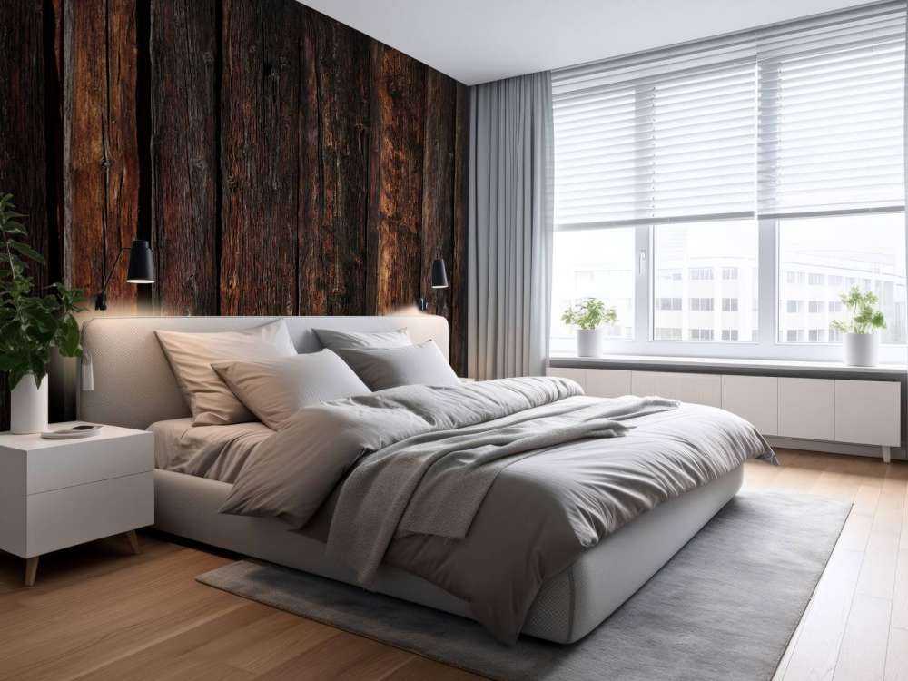 Bois vertical foncé