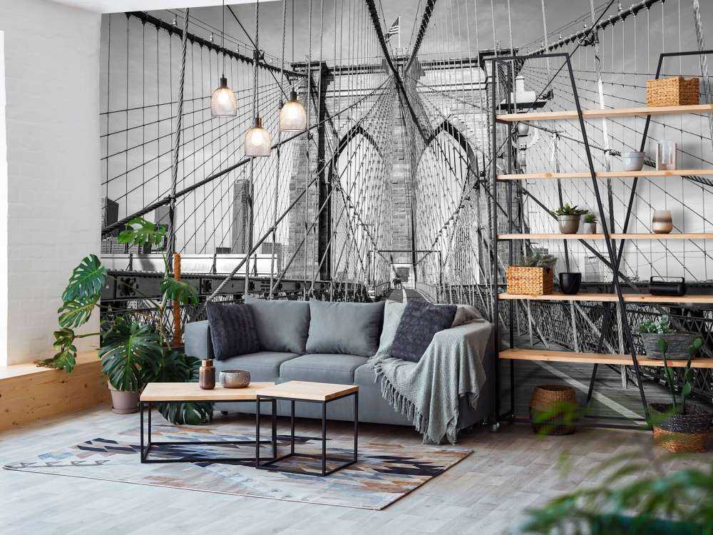 Pont newyorkais en noir et blanc