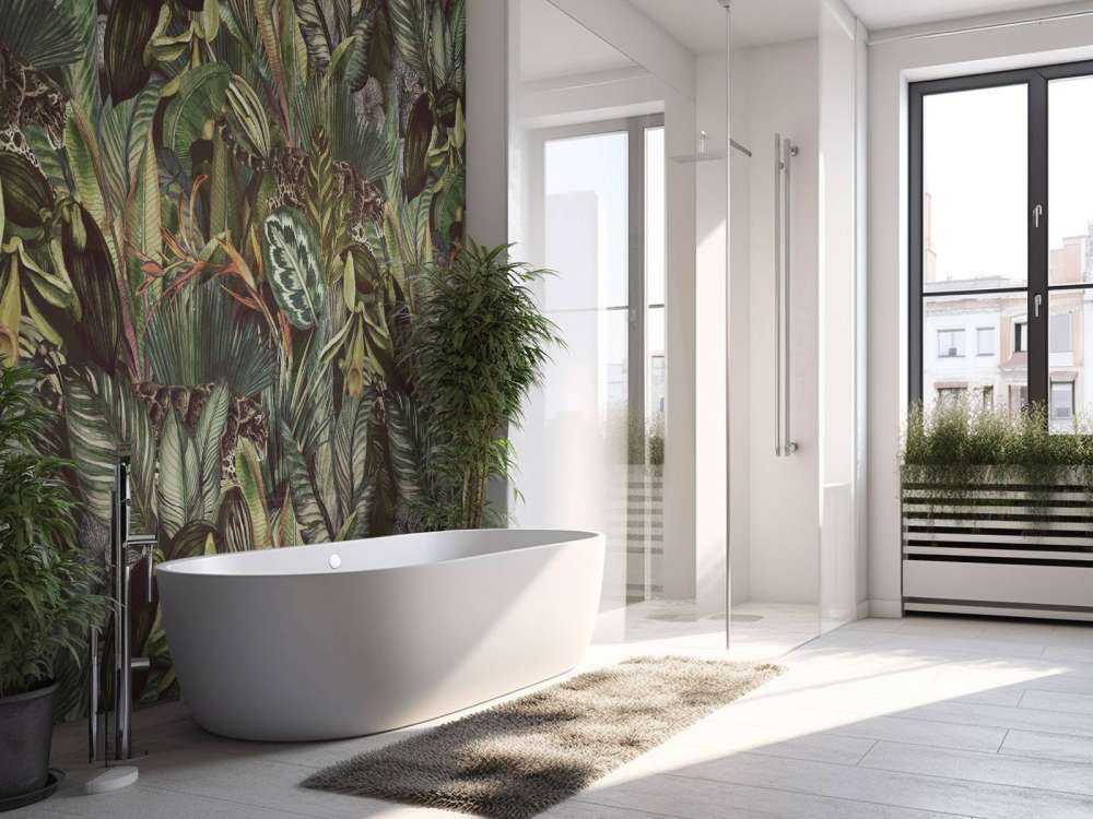 Léopard entre les feuilles