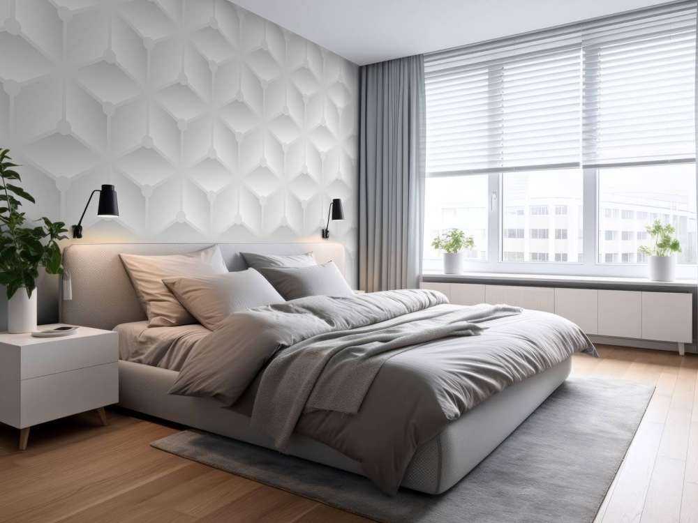 Motif 3D blanc