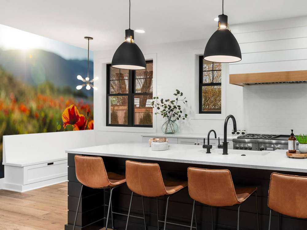 Coquelicots avec rayons de soleil