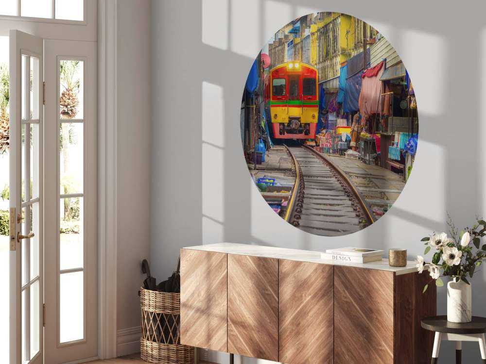 Train sur le marché