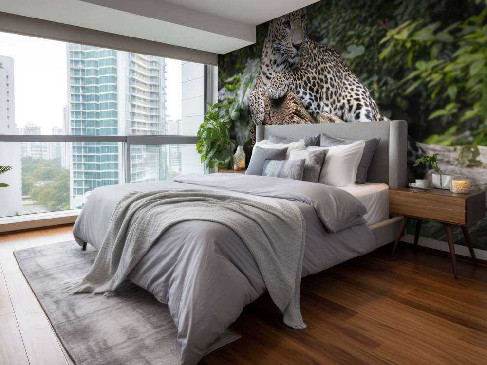 Un léopard sur une branche