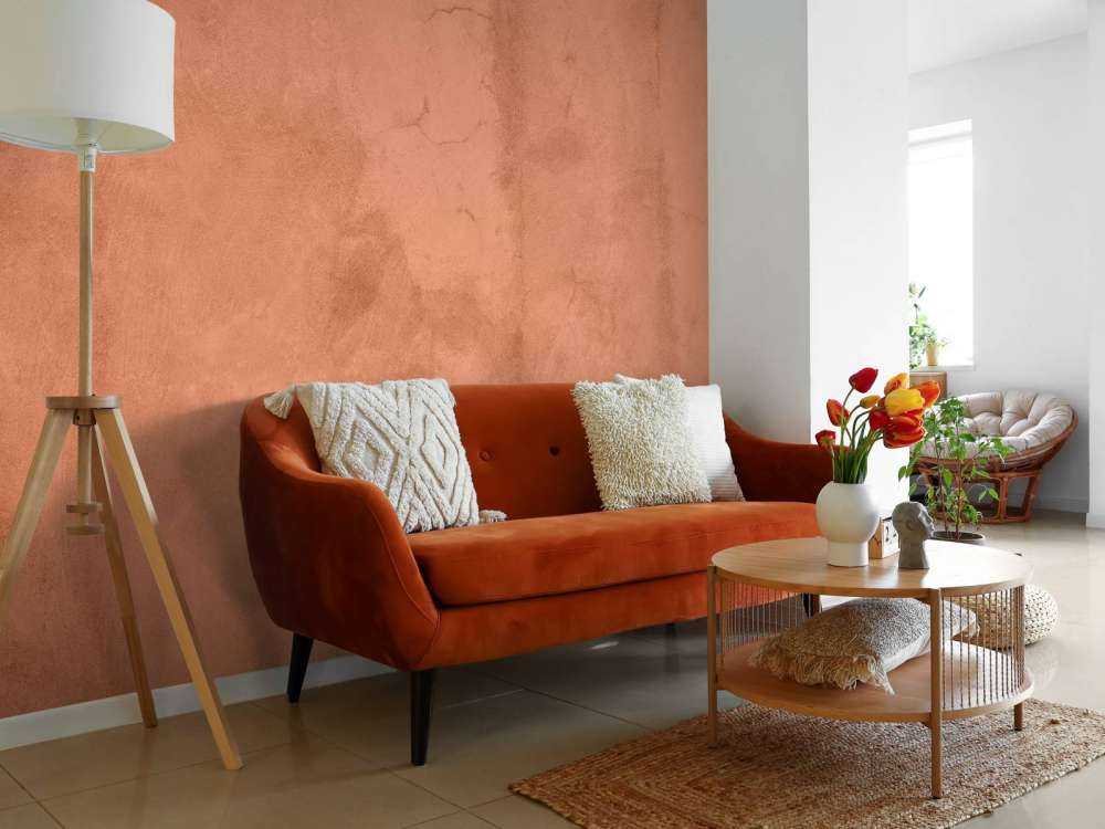 Béton couleur terracotta