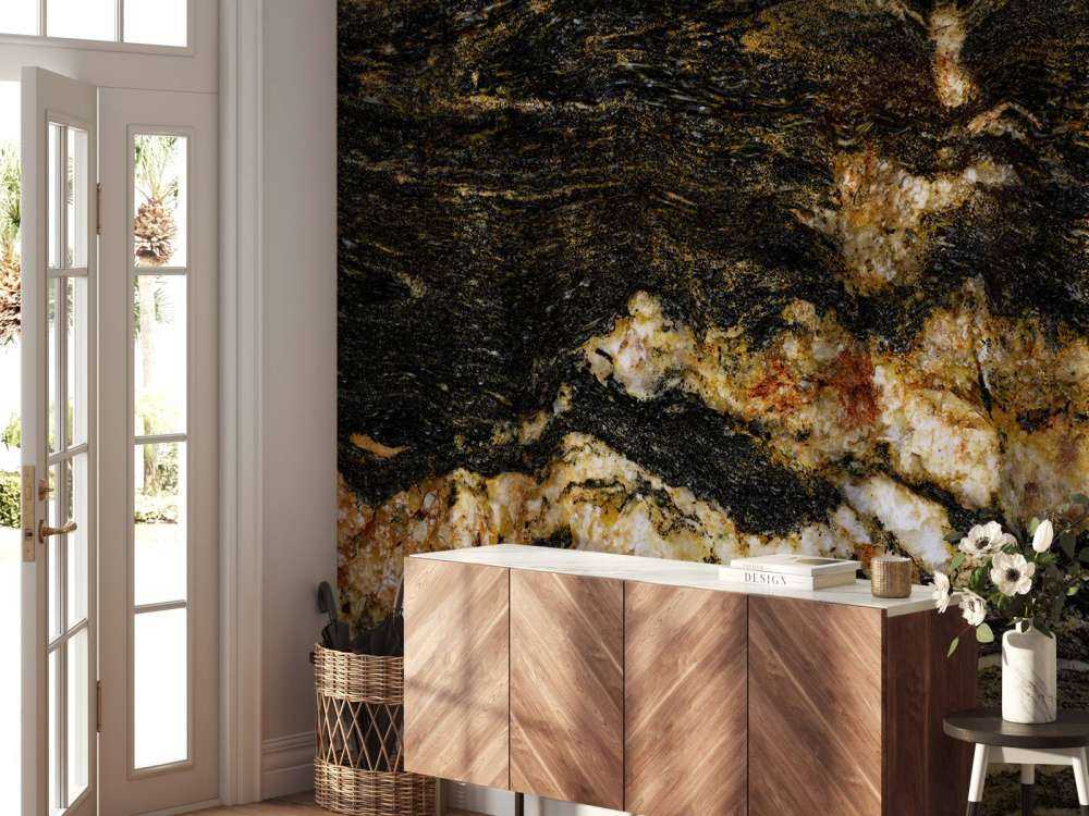 Marbre avec structure cristalline