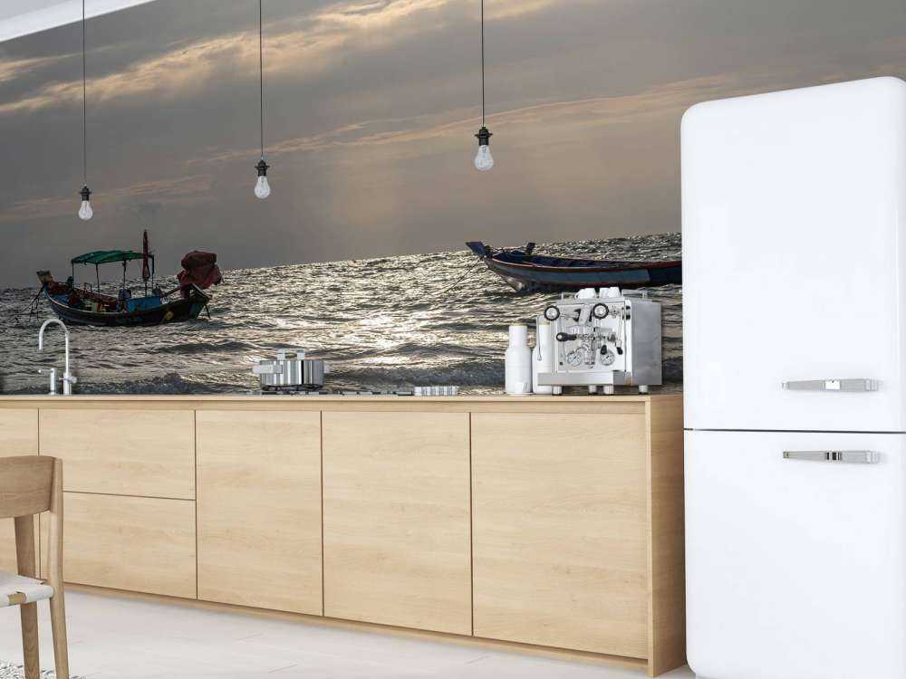 La nuit tombe Île Kho Pipi (Thaïlande)