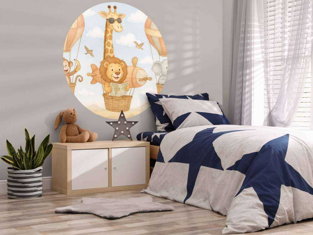 Aventure aérienne avec des animaux joyeux