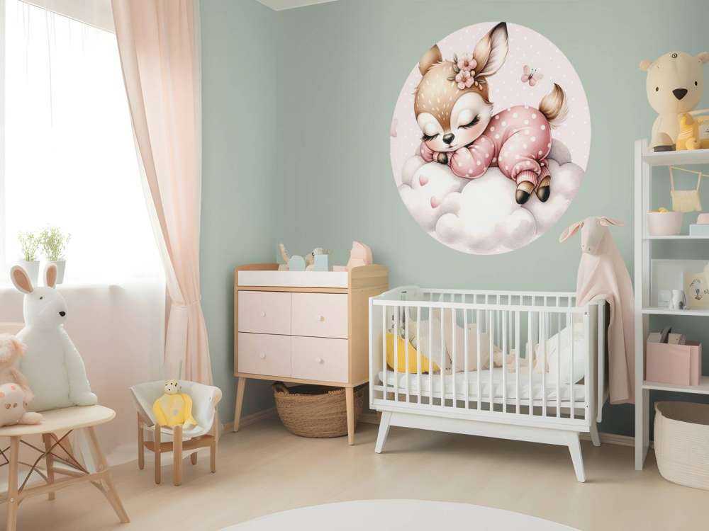 Bambi endormi sur un nuage