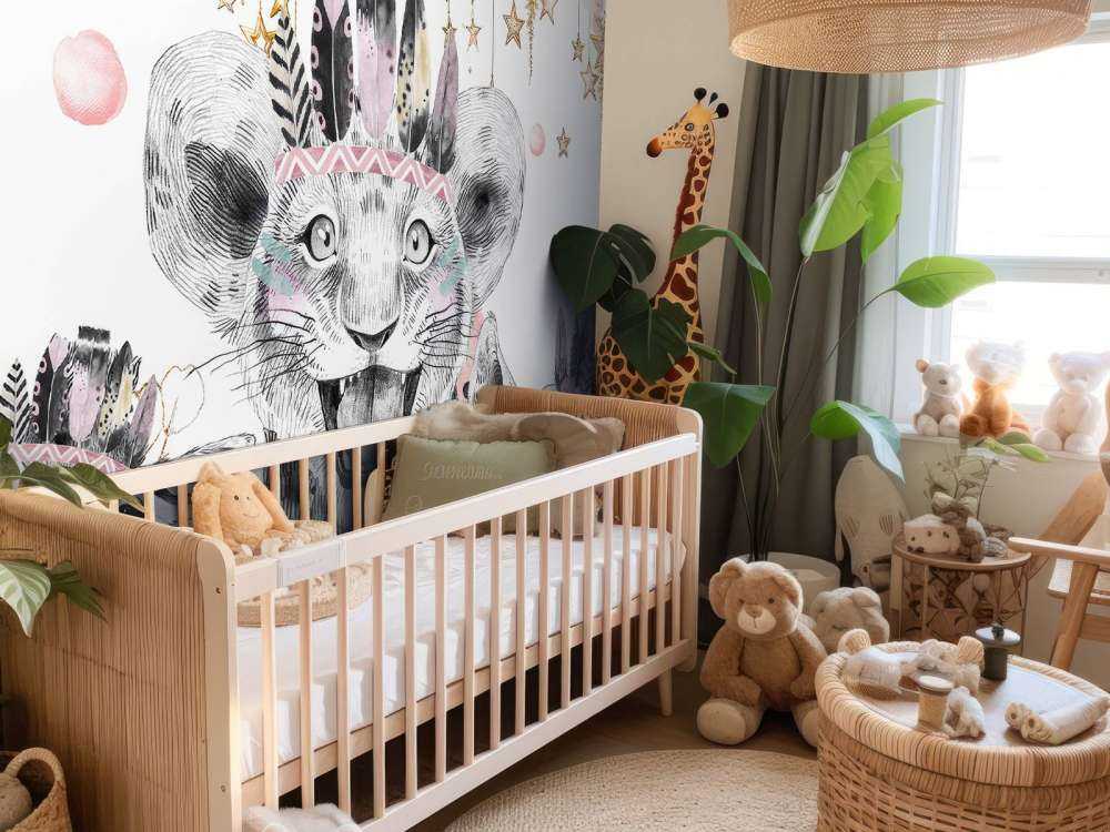 Animaux rêveurs sous des nuages d'étoiles