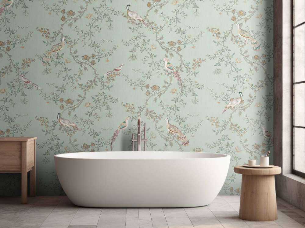 Faisans en gracieuses volutes