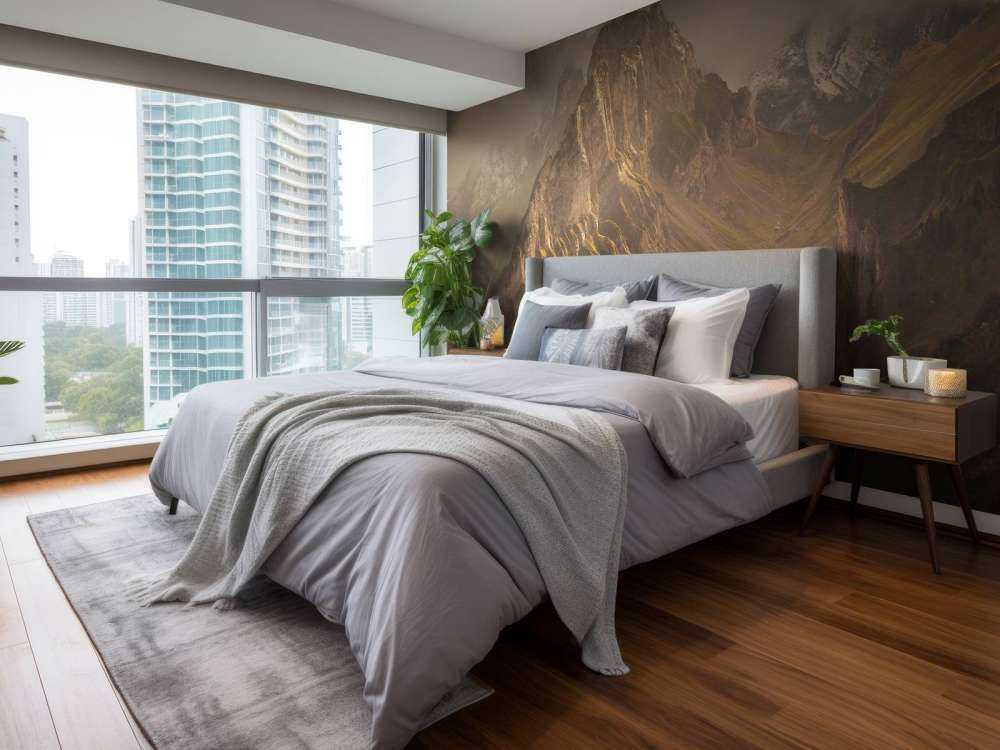 Lumière dorée sur une crête montagneuse capricieuse